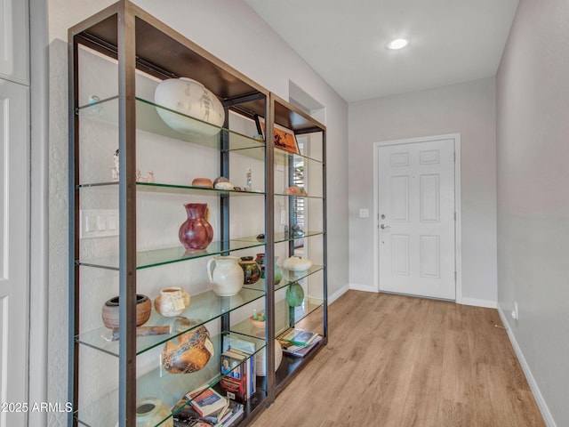 interior space with light wood-type flooring