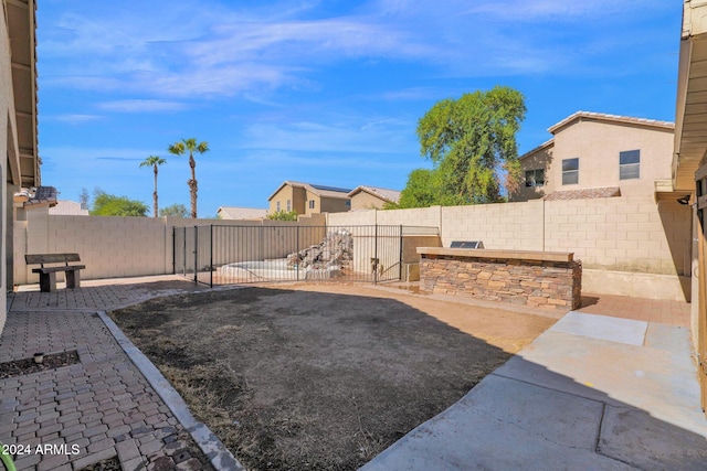 view of yard with a patio