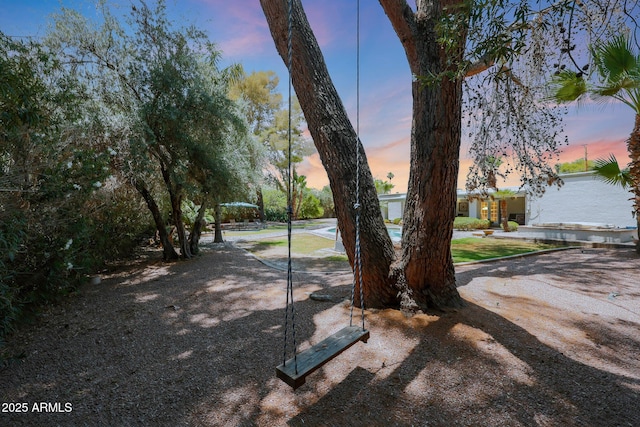 6911 E Thunderbird Rd, Scottsdale, AZ 85254 - yard at dusk with a water view