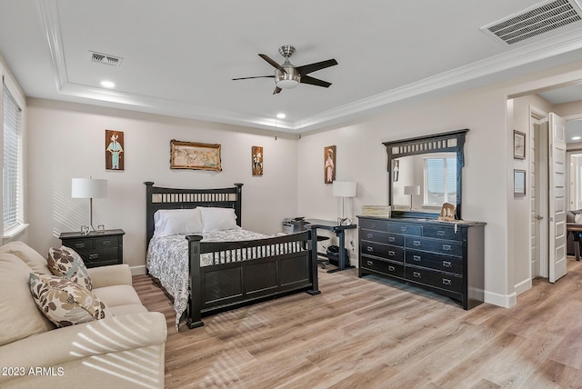 14655 W Pasadena Ave, Litchfield Park, AZ 85340 - bedroom with light wood-type flooring, visible vents, and recessed lighting