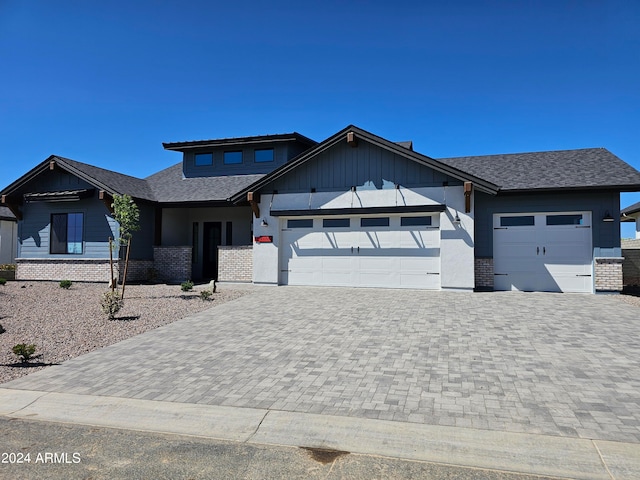 view of front of home with a garage