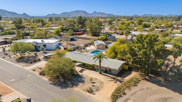 aerial view featuring a mountain view