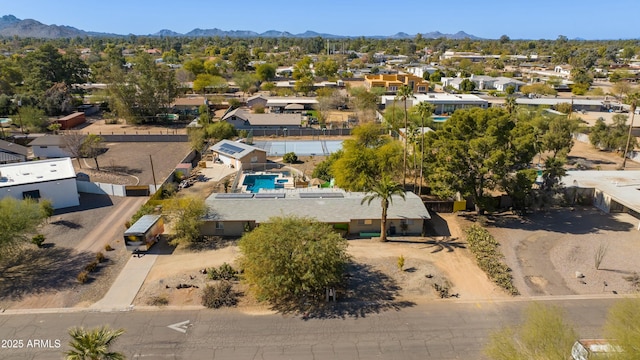 aerial view featuring a mountain view