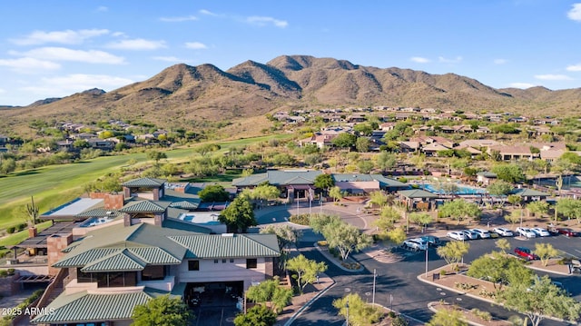 aerial view featuring a mountain view