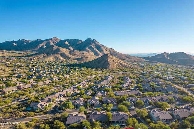 view of mountain feature featuring a residential view
