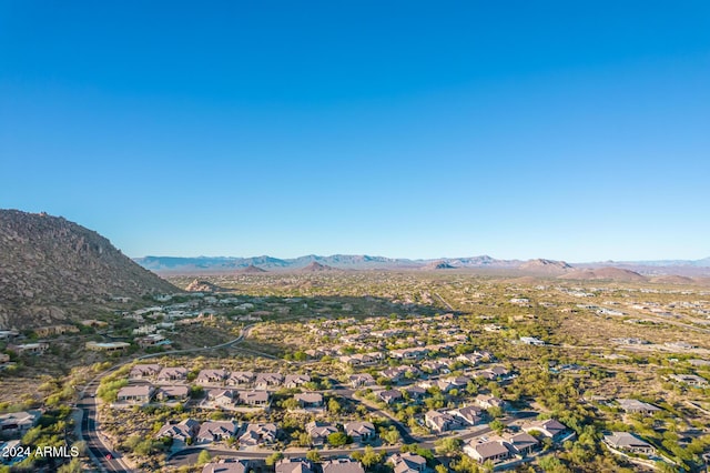property view of mountains with a residential view