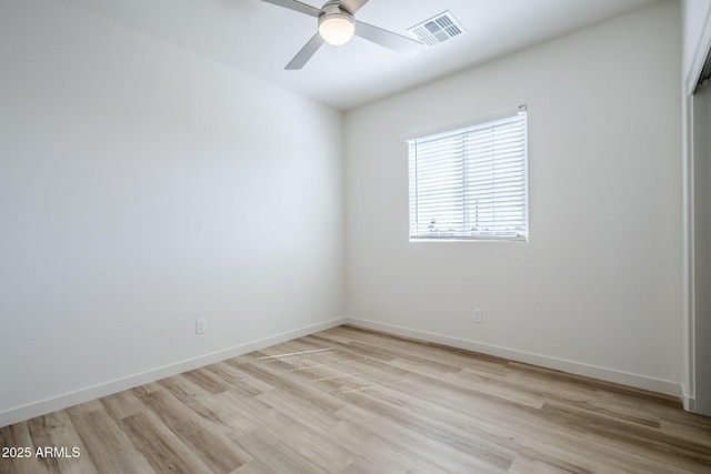 644 N Vine St, Chandler, AZ 85225 - unfurnished room featuring light wood-type flooring, a ceiling fan, and baseboards
