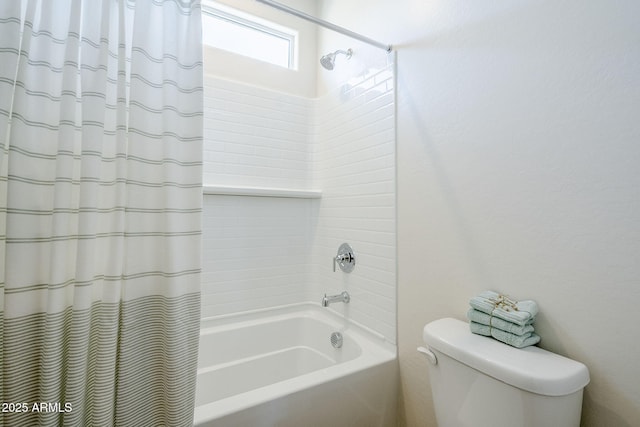 644 N Vine St, Chandler, AZ 85225 - bathroom featuring toilet and shower / bathtub combination with curtain