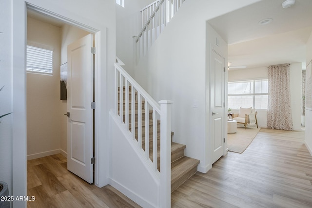 644 N Vine St, Chandler, AZ 85225 - staircase with wood finished floors and baseboards