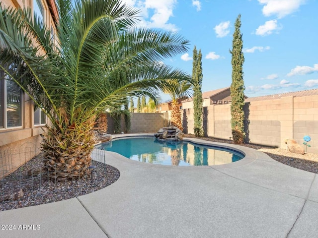 view of pool featuring a patio area