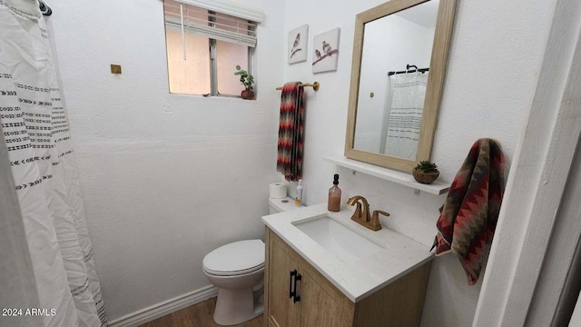 110 N Pinal Ave, Superior, AZ 85173 - bathroom featuring wood-type flooring, vanity, and toilet