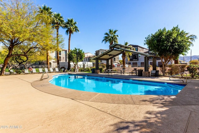 view of pool with a patio area