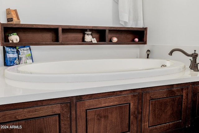 bathroom featuring a garden tub