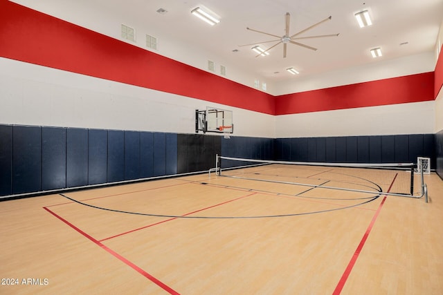 view of sport court featuring community basketball court and fence