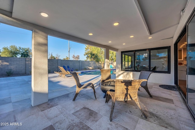 4910 E Shaw Butte Dr, Scottsdale, AZ 85254 - fenced backyard featuring a patio area and outdoor dining area