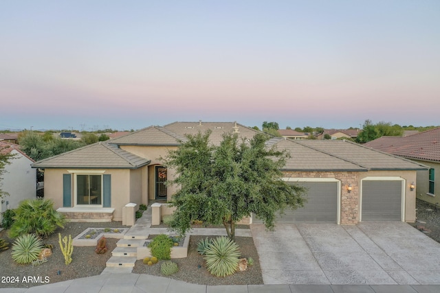 view of front of house featuring a garage