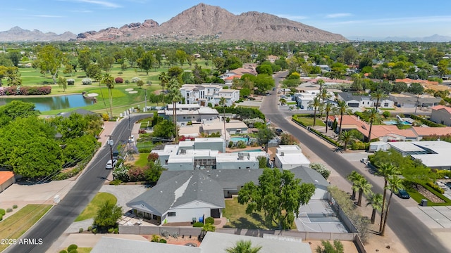 5971 E Orange Blossom Ln, Phoenix, AZ 85018 - aerial view of residential area featuring a water and mountain view and a golf course