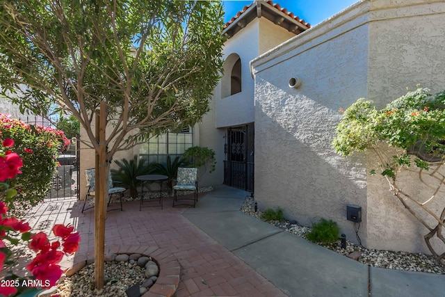 view of home's exterior with a patio