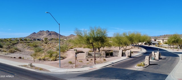 view of street featuring a mountain view