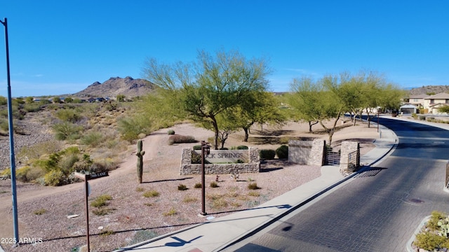 view of road featuring a mountain view