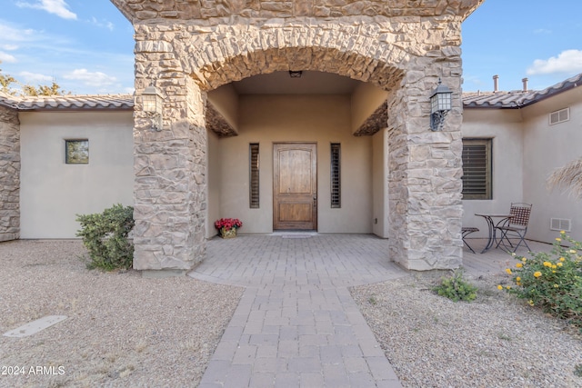 view of doorway to property