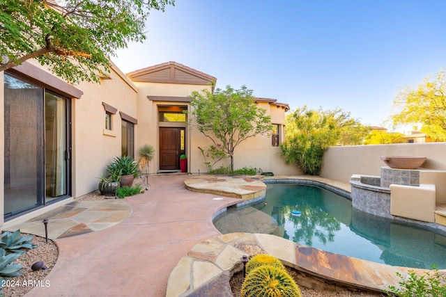 view of pool with a patio area