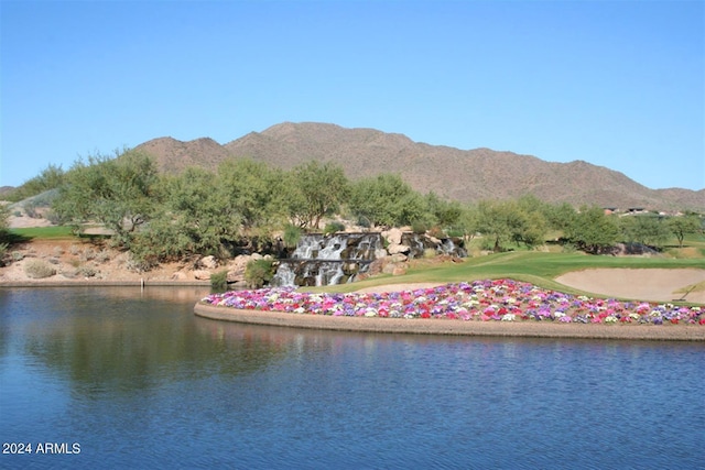 view of water feature featuring a mountain view