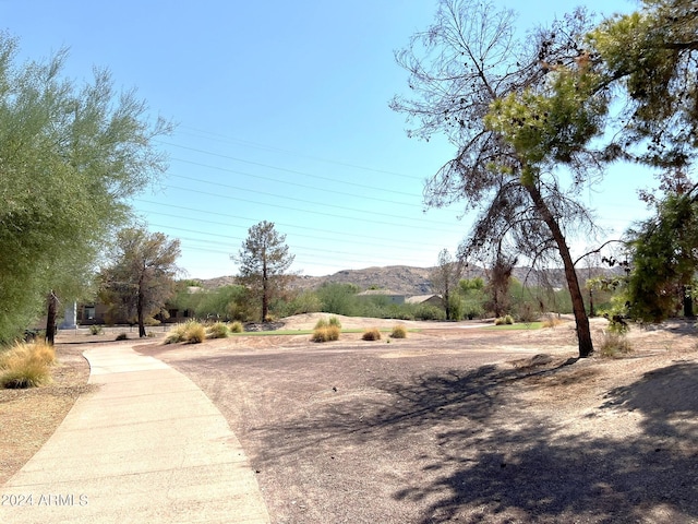 view of community featuring a mountain view