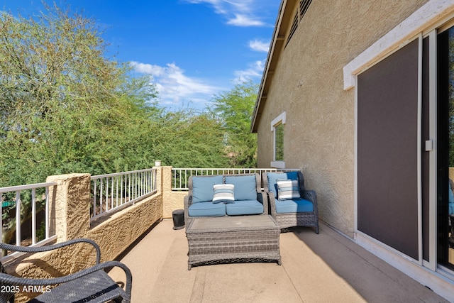 4976 E Thunderbird Dr, Chandler, AZ 85249 - view of patio / terrace with a balcony and an outdoor living space