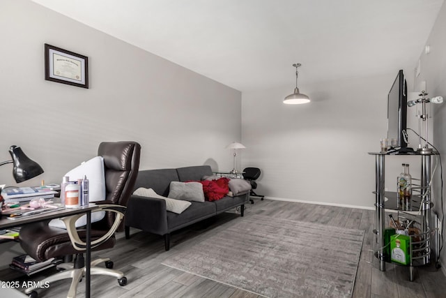 2514 N 22nd Ave, Phoenix, AZ 85009 - home office with wood finished floors and baseboards