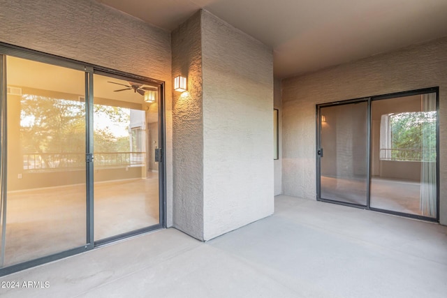 doorway to property featuring a patio