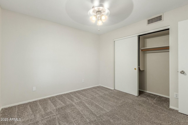 21621 N 48th Pl, Phoenix, AZ 85054 - unfurnished bedroom with carpet floors, baseboards, visible vents, and a closet