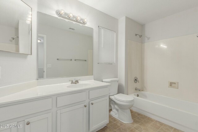 21621 N 48th Pl, Phoenix, AZ 85054 - full bath featuring vanity, toilet, shower / tub combination, and visible vents