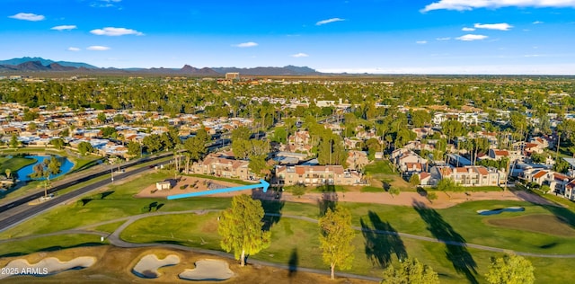 7424 N Via Camello Del Norte Unit 185, Scottsdale, AZ 85258 - aerial view of residential area with a local golf course and a water and mountain view