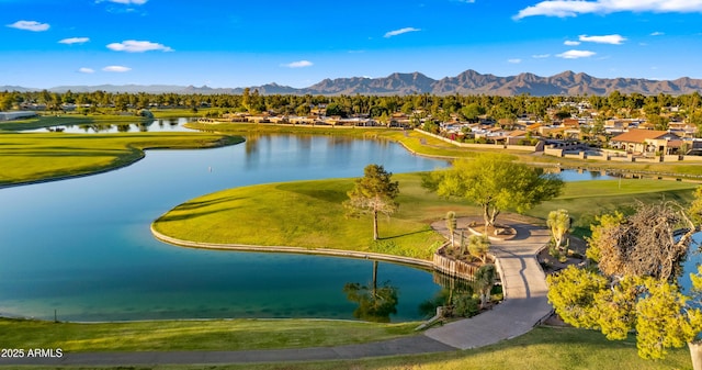7424 N Via Camello Del Norte Unit 185, Scottsdale, AZ 85258 - aerial perspective of suburban area with a water and mountain view