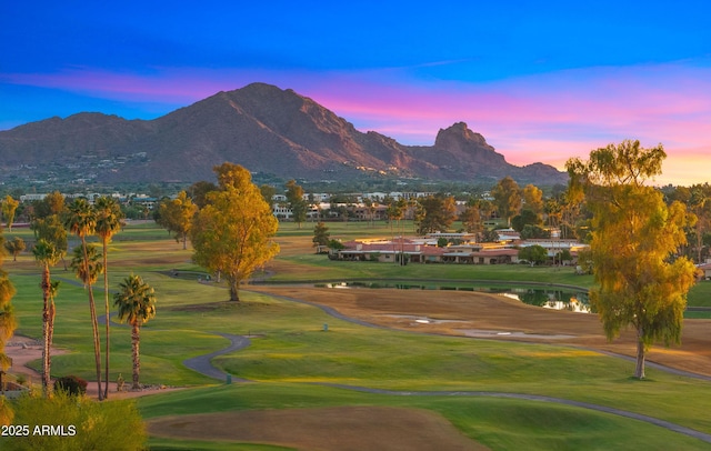 7424 N Via Camello Del Norte Unit 185, Scottsdale, AZ 85258 - view of community featuring a water and mountain view and view of golf course