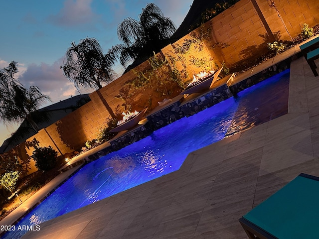 2308 E Dry Wood Rd, Phoenix, AZ 85024 - view of pool featuring a fenced backyard and a hot tub