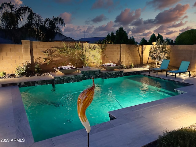2308 E Dry Wood Rd, Phoenix, AZ 85024 - view of swimming pool with a fenced backyard and a patio