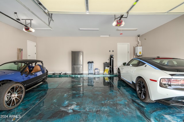 2308 E Dry Wood Rd, Phoenix, AZ 85024 - garage featuring water heater and a garage door opener