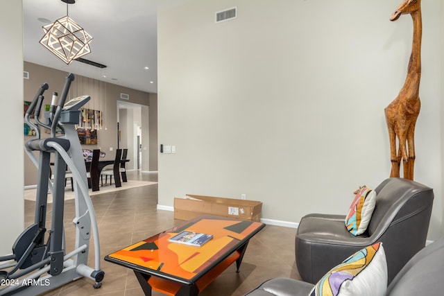 2308 E Dry Wood Rd, Phoenix, AZ 85024 - tiled living area with recessed lighting and baseboards