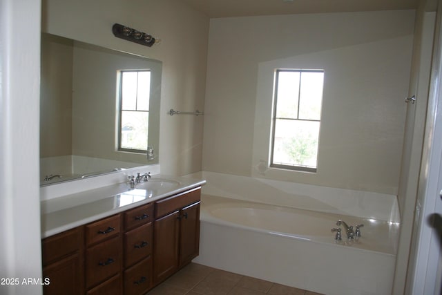 15387 W Columbine Dr, Surprise, AZ 85379 - full bath featuring a bath, tile patterned flooring, and vanity