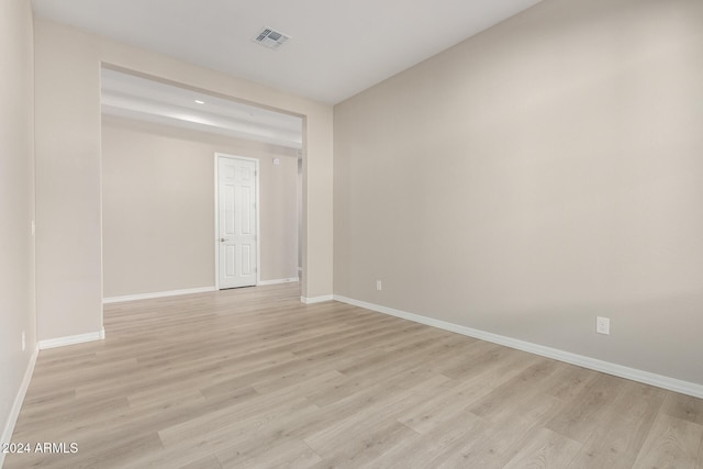 empty room featuring light hardwood / wood-style floors