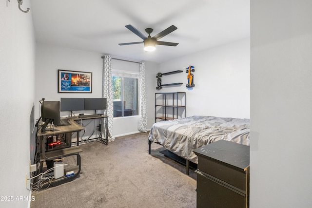 10610 S 48th St Unit 1096, Phoenix, AZ 85044 - bedroom with carpet, an office area, and ceiling fan