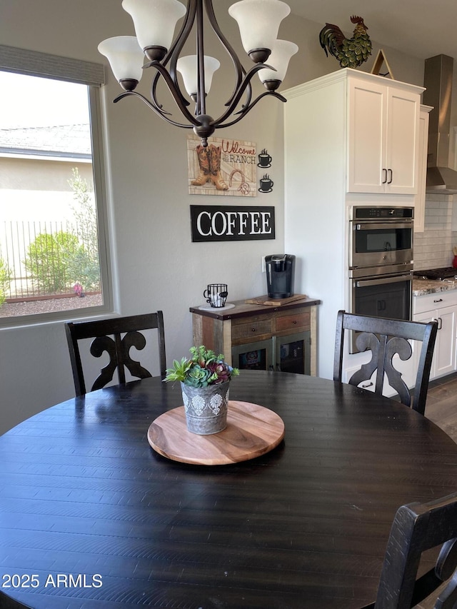 4114 Copperhead Dr, Wickenburg, AZ 85390 - dining room with a chandelier