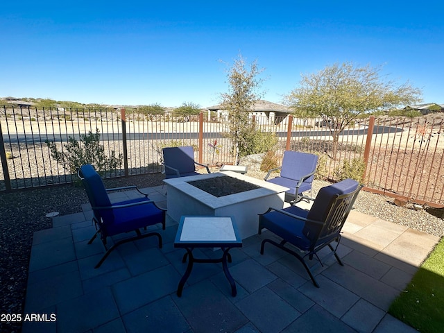 4114 Copperhead Dr, Wickenburg, AZ 85390 - view of patio / terrace with an outdoor fire pit