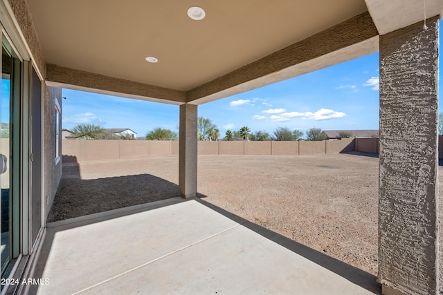 view of patio / terrace with a fenced backyard