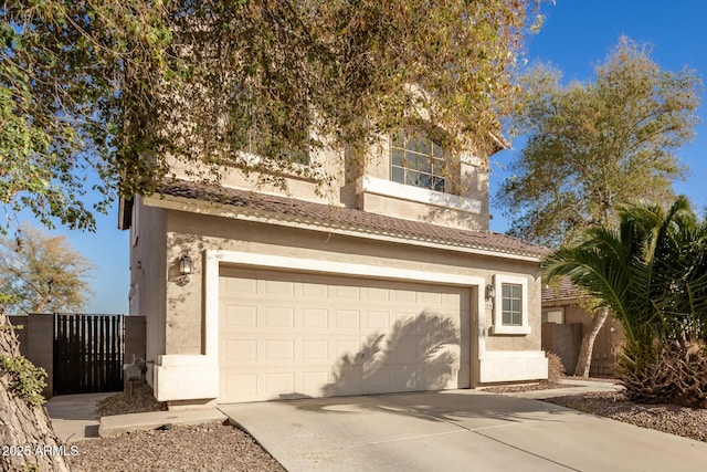 view of front of house featuring a garage