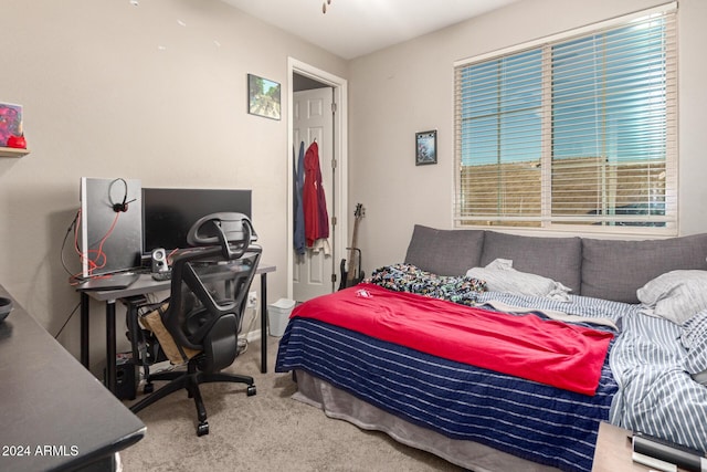 view of carpeted bedroom