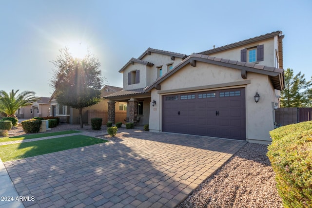 view of front of home featuring a garage