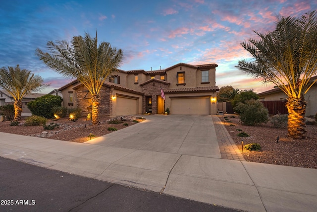 view of front of house featuring a garage